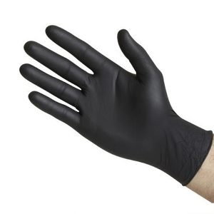 Guantes nitrilo s/polvo NEGRO - 100 uds