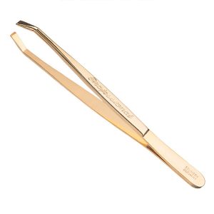 Pinza depilar baño oro 9 cm