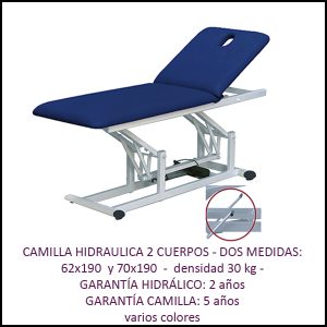 CAMILLA HIDRÁULICA 2 CUERPOS