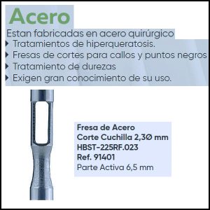 Fresa de Acero quirúrgico Corte Cuchilla