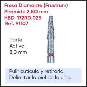 Fresa de Diamante 2,50 Ø  pirámide