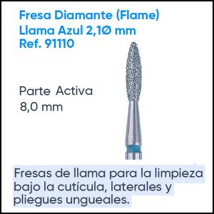 Fresa de Diamante 2,10 Ø llama azul