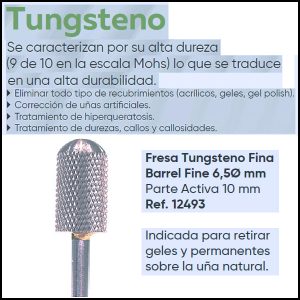 Fresa de Tungsteno Fina Barrel