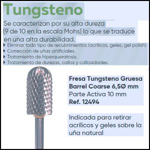 Fresa Tungsteno Barrel Grueso