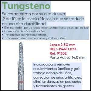 Fresa de Tungsteno lanza