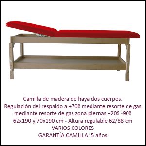 CAMILLA DE MADERA DE HAYA 2 CUERPOS